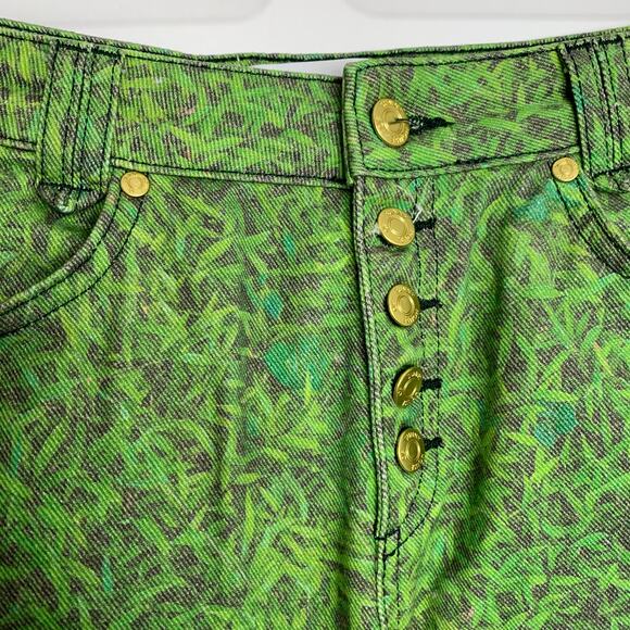 House of Sunny London Fields Jessie Straight Leg Grass Print Jeans Womens US4 - Picture 6 of 16